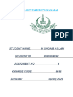 Aiou 8638 Solved Assignment