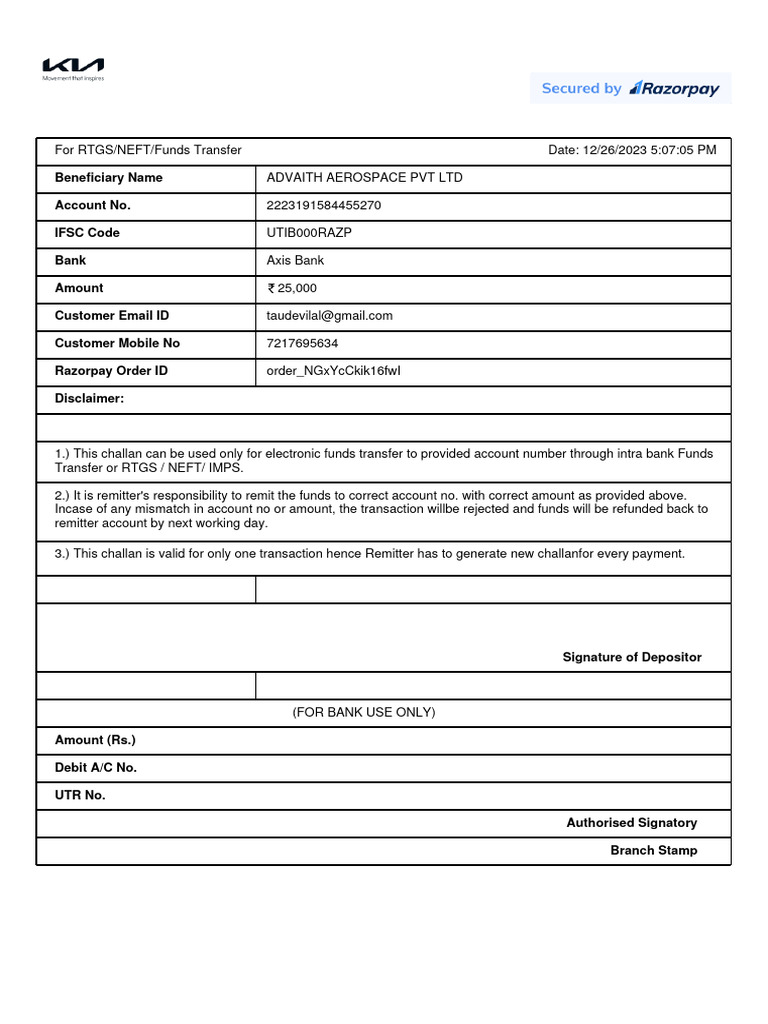 RTGS/NEFT Transfer Instructions | PDF | Business | Law