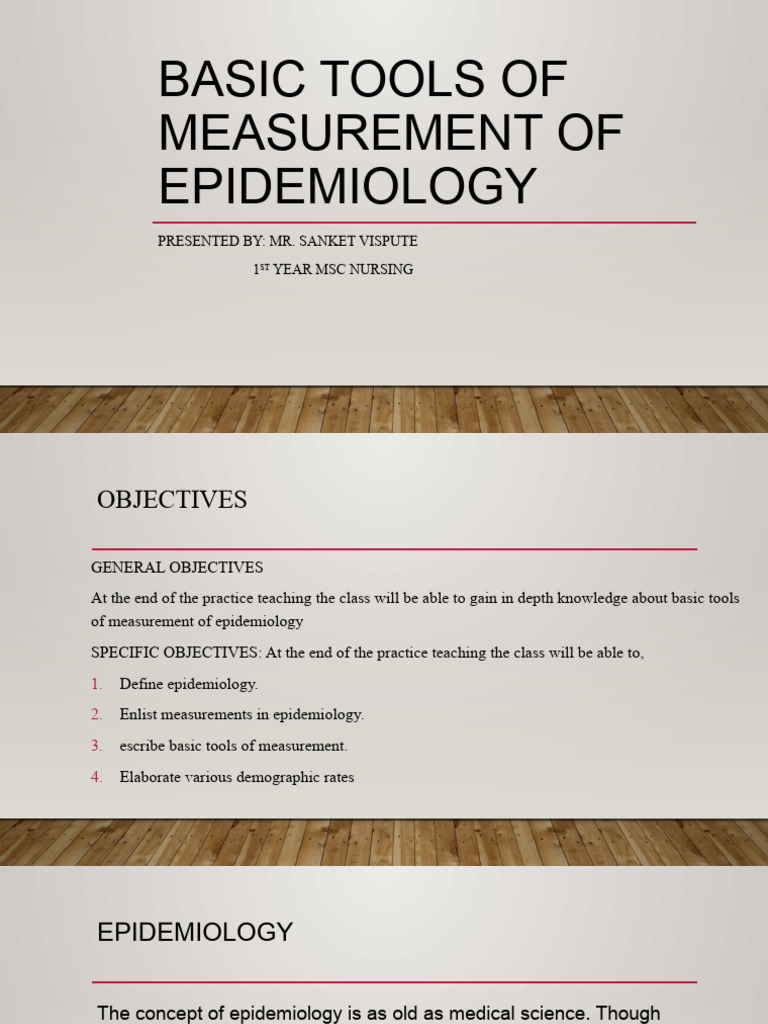 Basic tools of measurement of epidemiology pdf