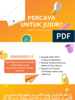 Percaya Untuk Jujur