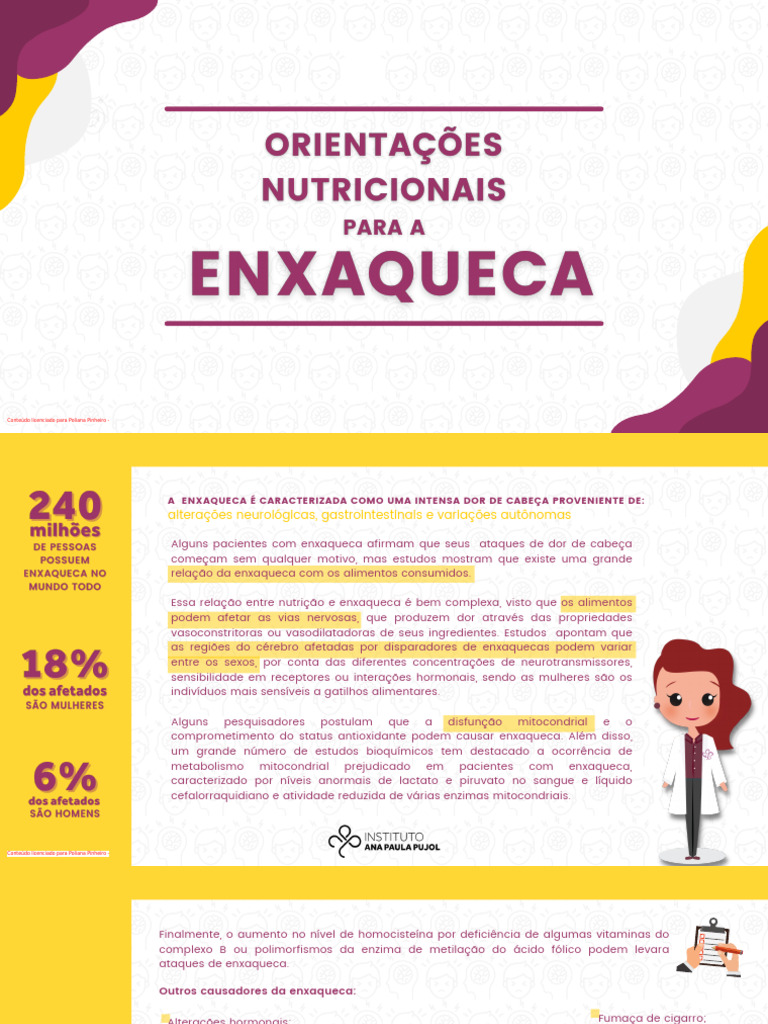 Dieta e Alimentos para Enxaqueca | PDF | Vitamina D | Vitamina