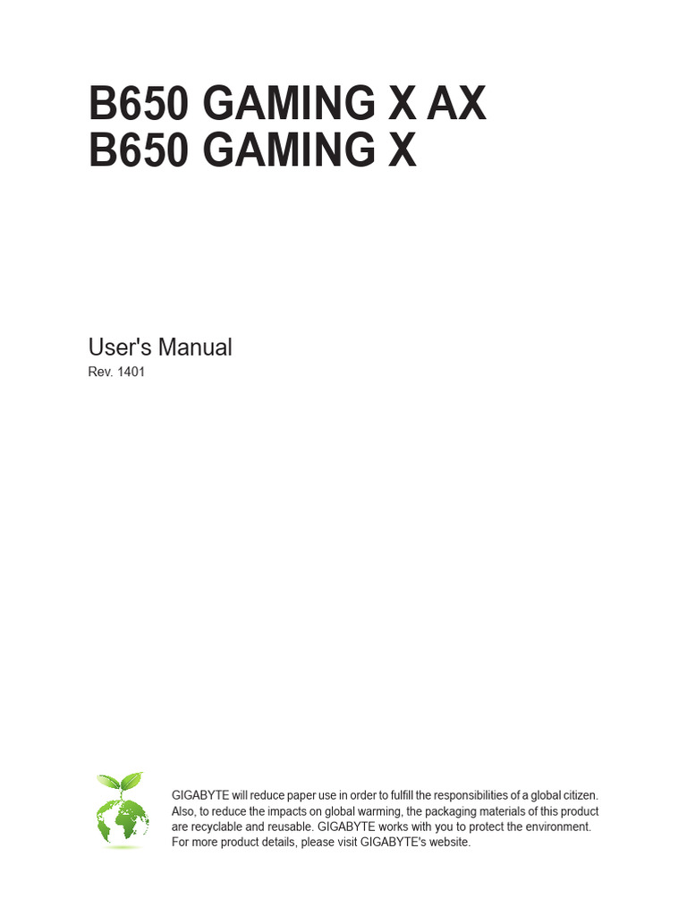 MB Manual B650GamingXSeries e 1401 PDF Hdmi Usb