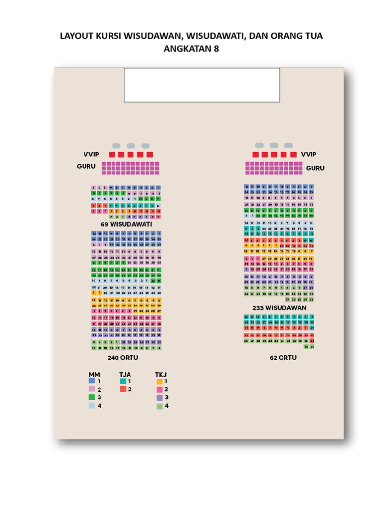 Layout Kursi Wisudawan Angkatan 8 | PDF