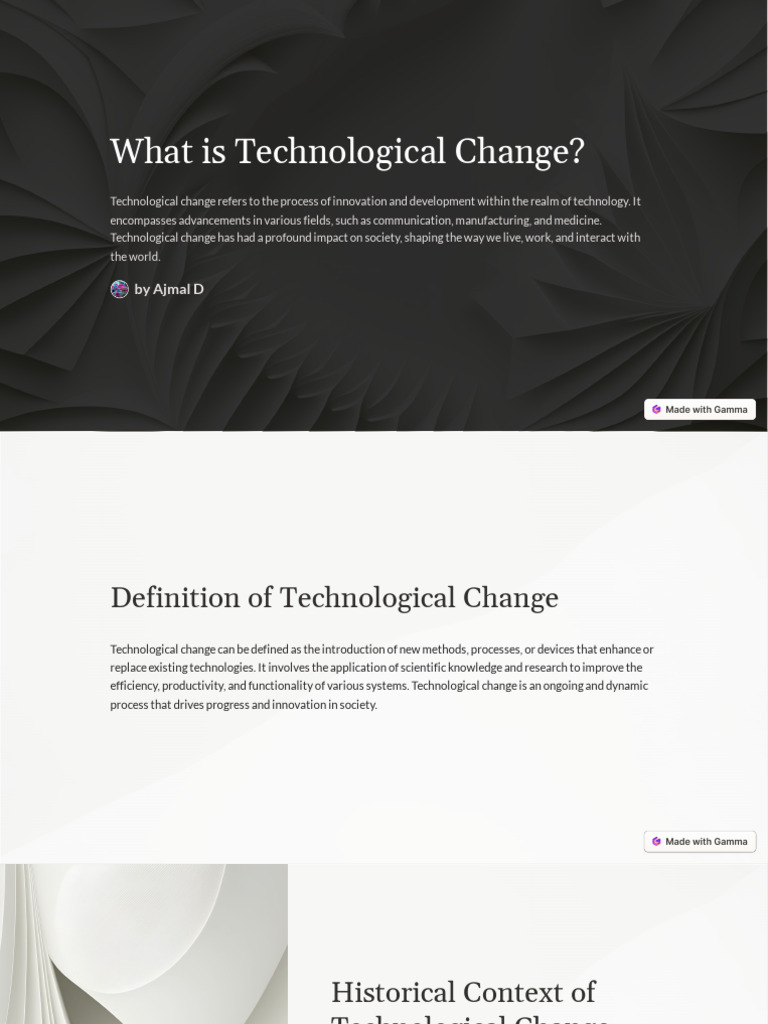 What is technological change pdf