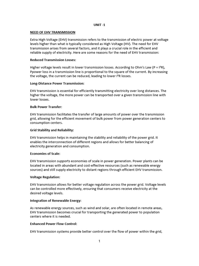 Advance Power Transmission(APT) Notes | PDF | High Voltage Direct ...