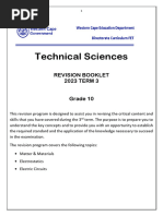 GR 10 Technical Sciences Revision Booklet Term 3 2023