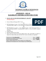 Master Prgorams-Eligibility Criteria and Fee Structure-2023