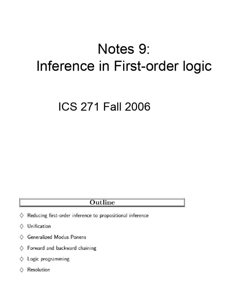 9 Class-Notesr9 | PDF | Mathematical Logic | Syntax (Logic)