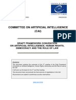 Proyecto de Convenio Del Consejo de Europa Sobre La IA