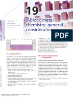 Inorganic Chemistry - (Chapter 19 D-Block Metal Chemistry General Considerations)