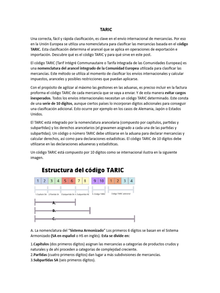 TARIC | PDF
