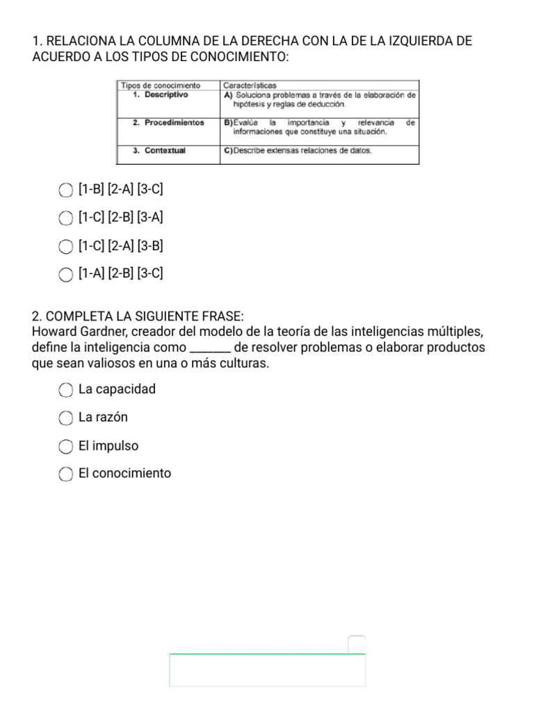 Test Módulo 1 De La Información Al Conocimiento 1 Pdf