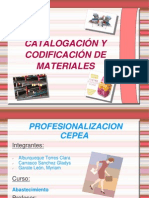 Codificacion y Catalogacion de Materiales