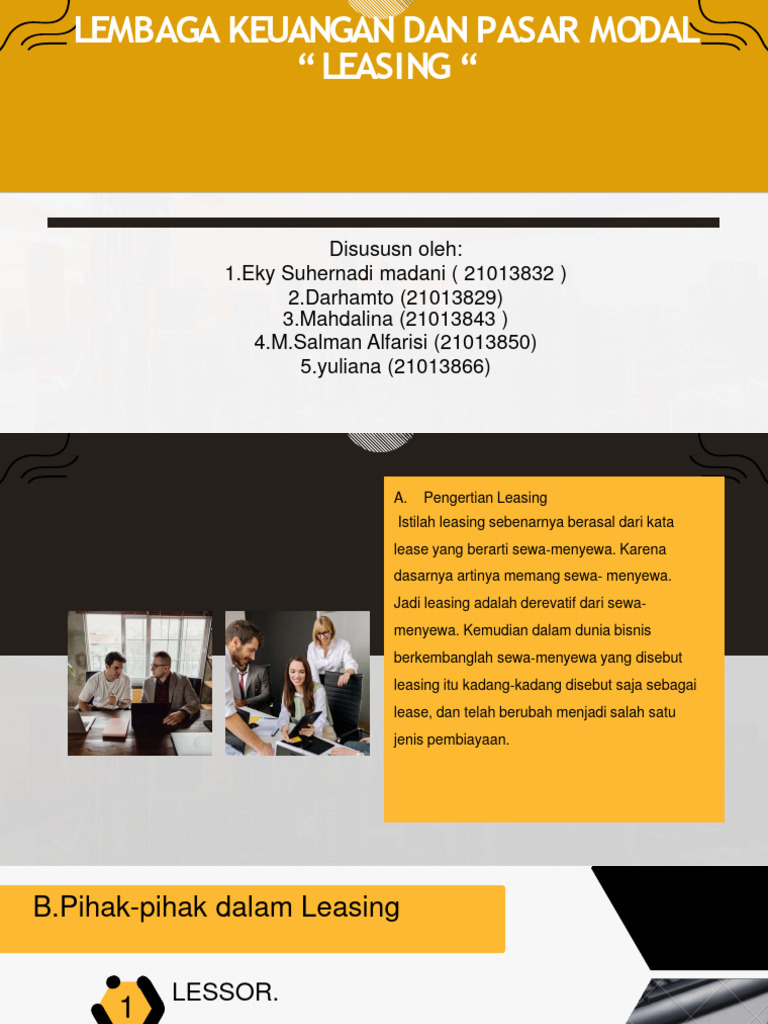Lembaga Keuangan Dan Pasar Modal Leasing Pdf