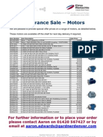 Clearance Sale - Motors