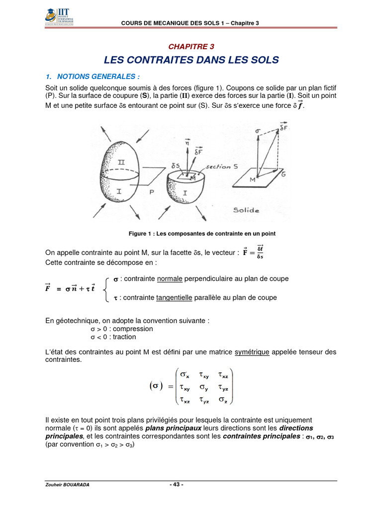 Contraintes Mécaniques dans les Sols | PDF