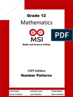 Number Patterns Revision Booklet