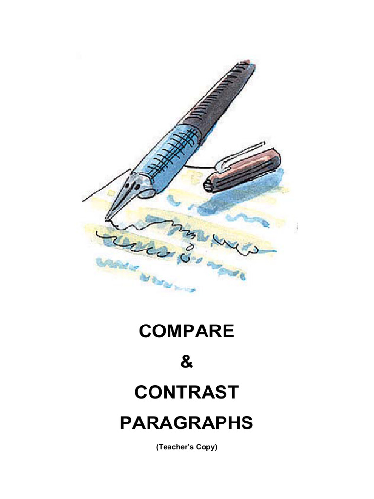 Compare & Contrast Paragraphs-Teacher's | PDF | Adjective | Sentence
