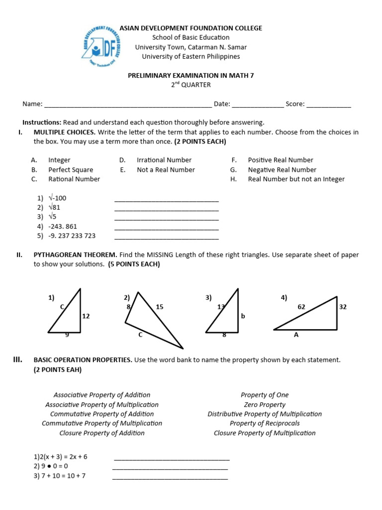 q2 Prelim Exam Grade 7 | PDF | Teaching Methods & Materials
