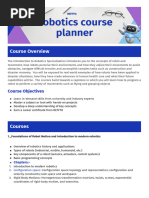 Course Planner For Robotics