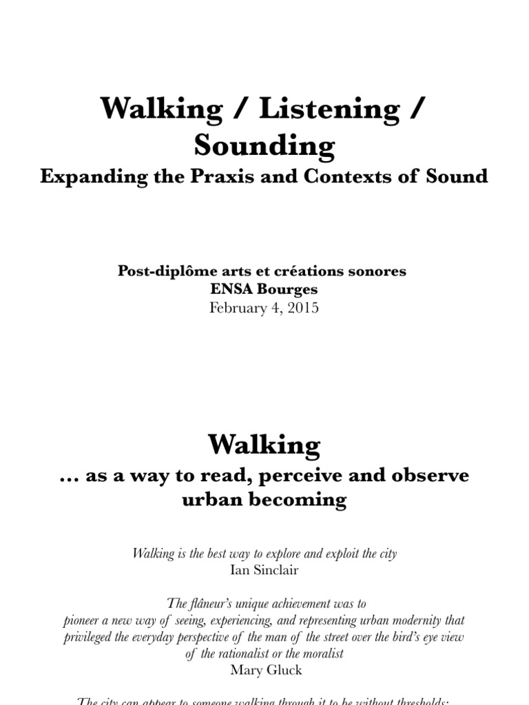 Walking Listening Sounding | PDF | Sound | Acoustics