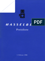 Hassblad PreisListe 1996