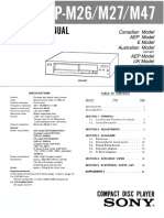 Sony CDP M27 Service Manual