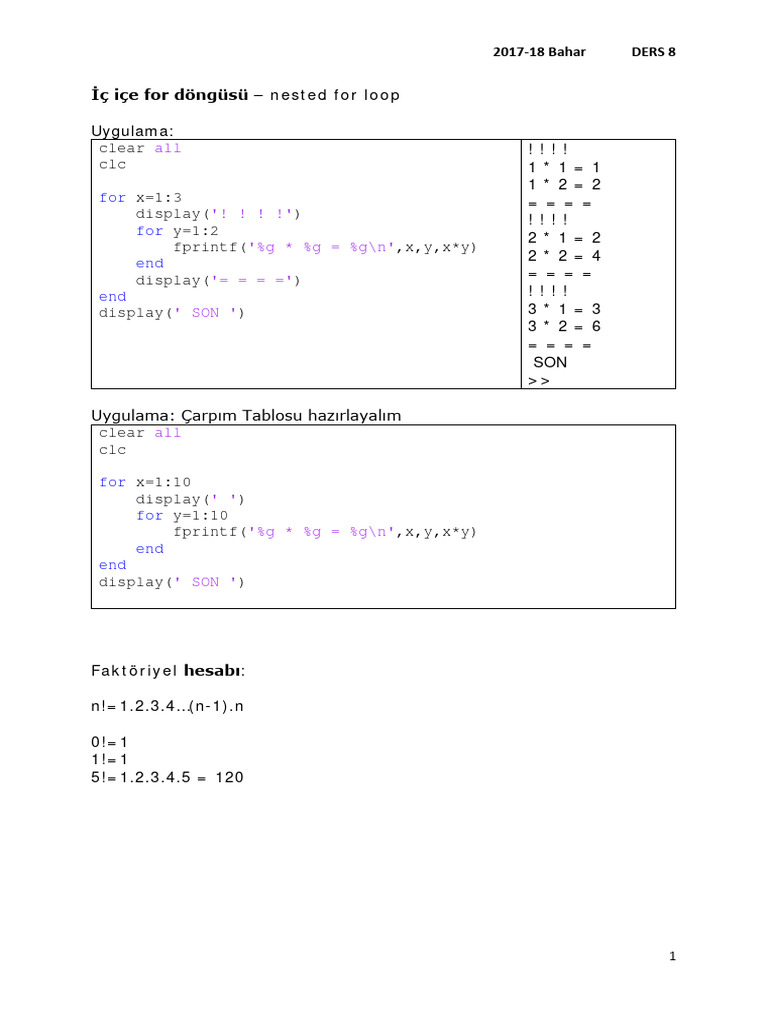 MATLAB Ders - 8 2018 | PDF