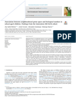 Association between neighbourhood green space and biological markers in