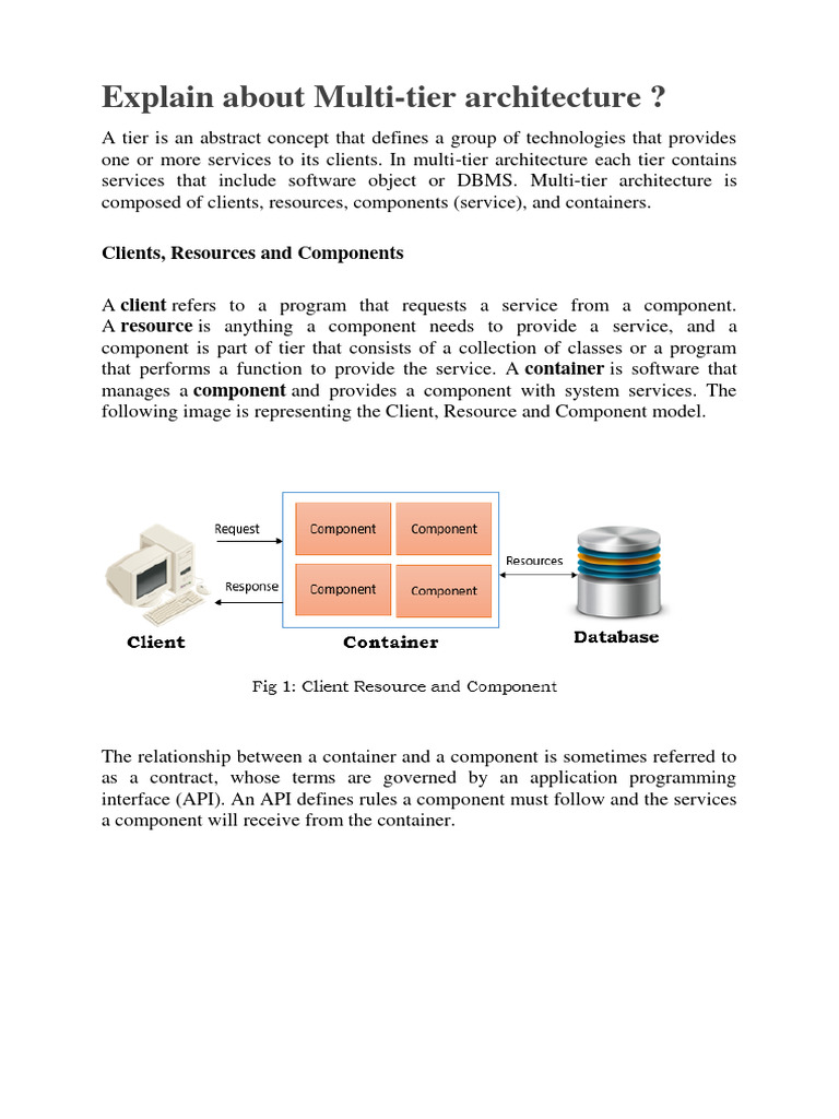 Lecture 2 Multi Tier Architecture | PDF