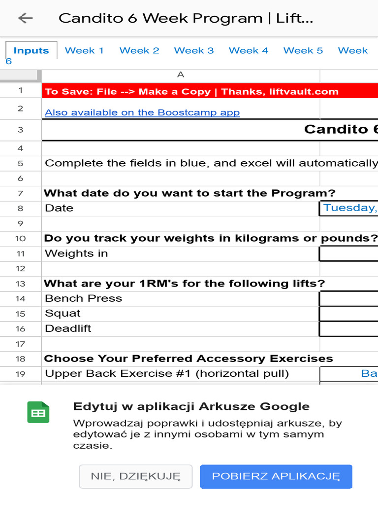 Candito 6 Week Program LiftVault Com Dysk Google PDF