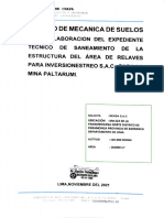 Estudio de Mecanica de Suelos: Estructura Del Área de Relaves Inversionestreo S.A.C.