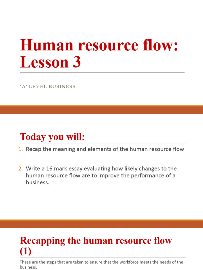 A-Level HR Flow & Business Impact | PDF | Career & Growth | Business