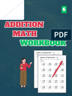 Addition Math Workbook, Level 6