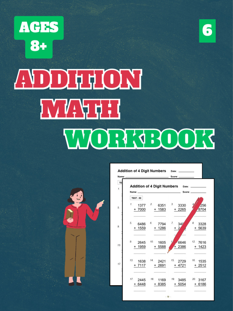 4-Digit Addition Workbook for Kids | PDF