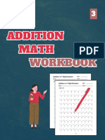 Addition Math Workbook, Level 3