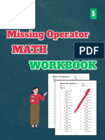 Missing Operator Math Workbook, Level 1