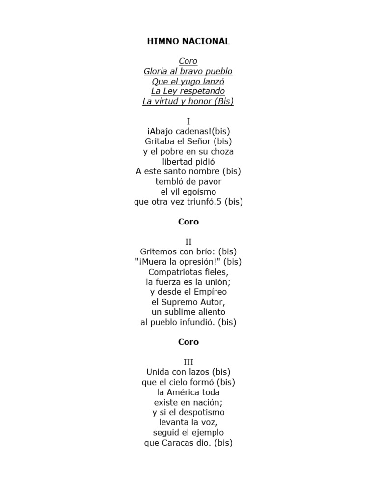 Himno Nacional PDF
