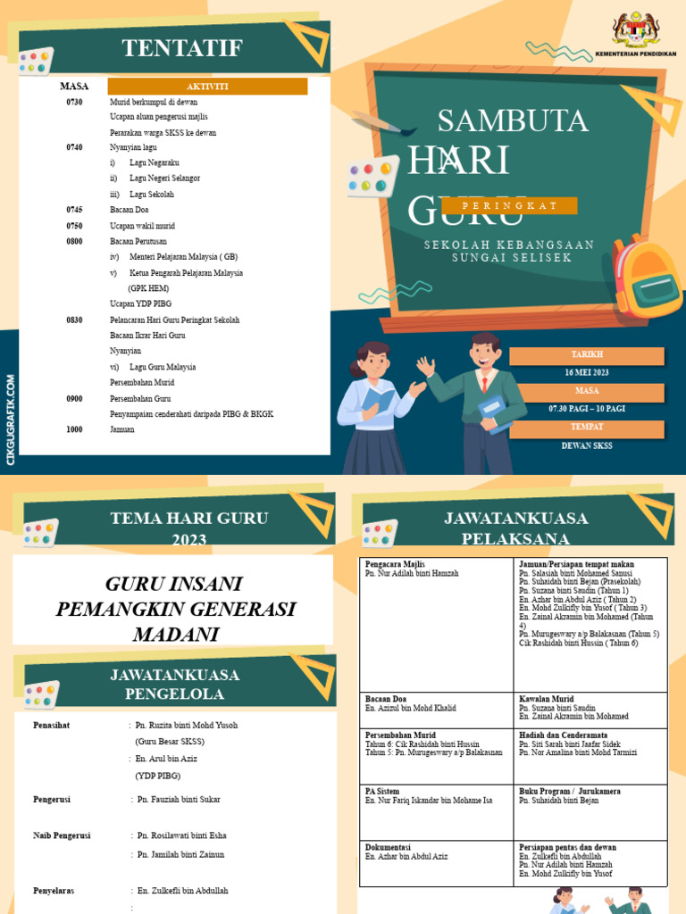Template Buku Program Hari Guru 2023 | PDF