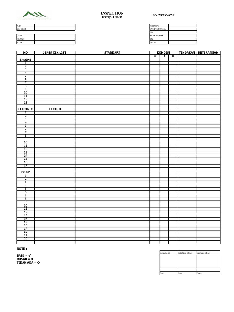 Inspection form shindy dr 1 pdf