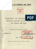 Reglamento de Uniformes para El Personal Superior de La Marina de Guerra Del Peru
