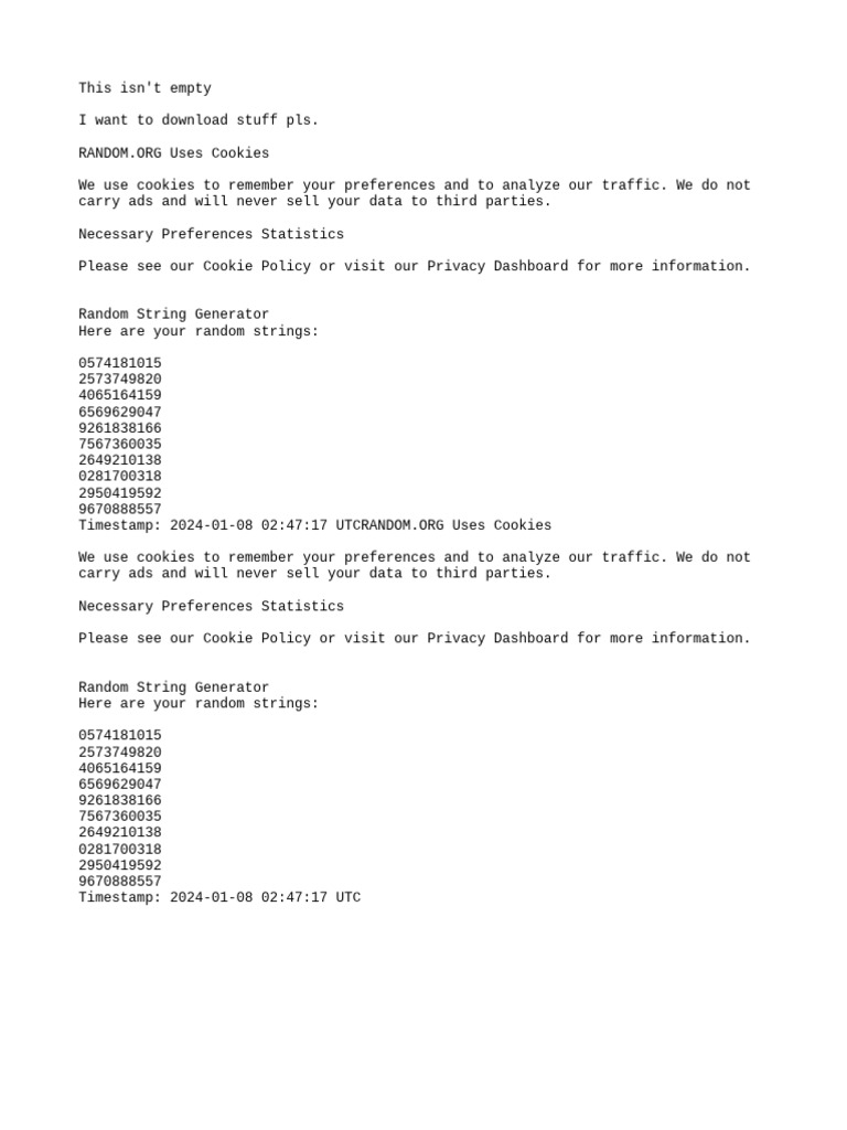 Random String Generator Output | PDF | Business | Finance & Money ...