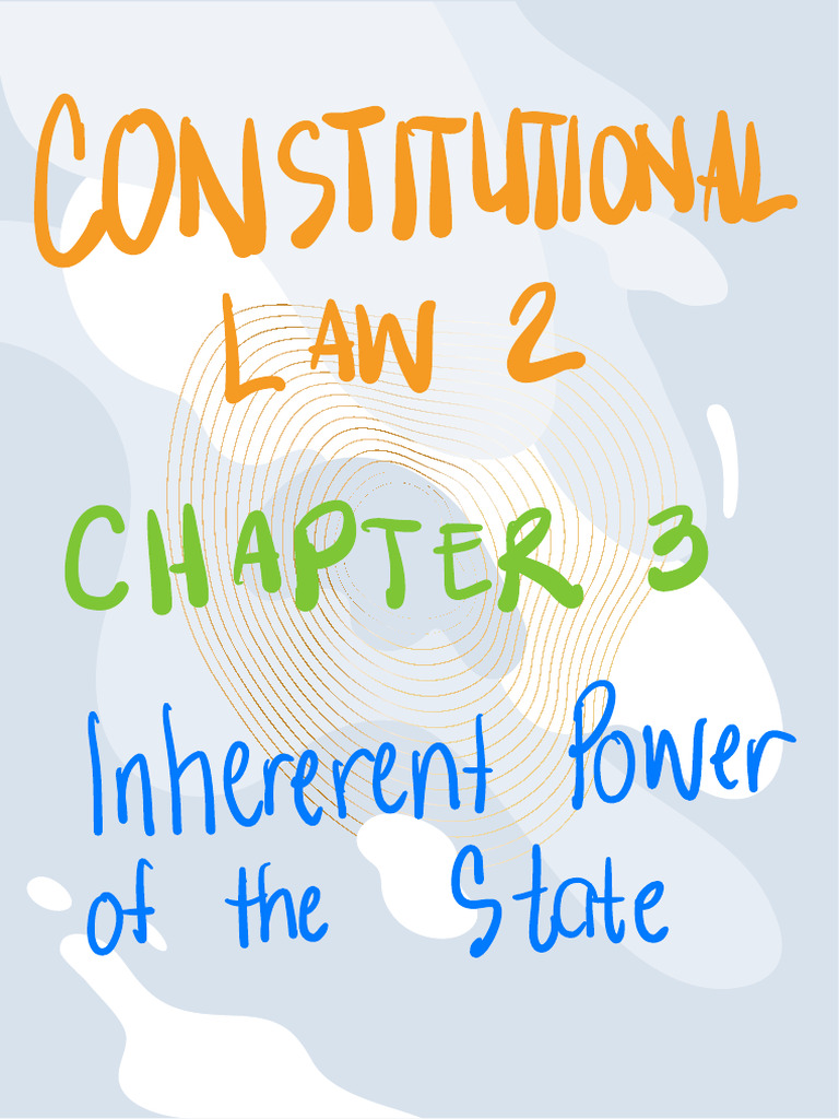 Chapter 3 Inherent Power of The State | PDF