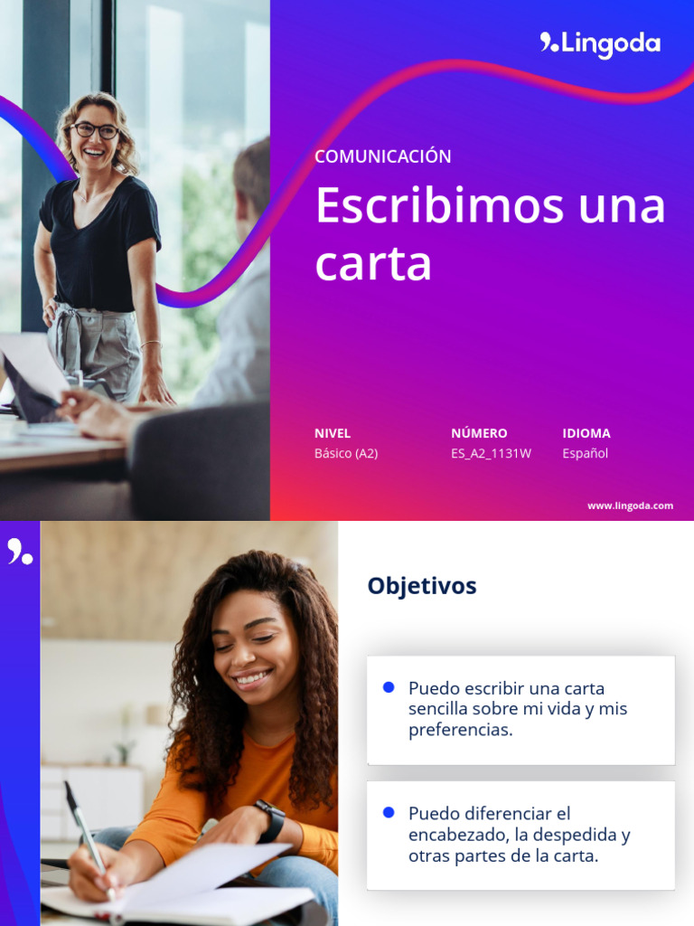 A2-048 Lingoda Spanish Writing A Letter | PDF