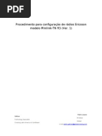 Procedimento para configuração de radios Minilink-TN R3 v.1