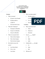 Universidad de Caldas English Test