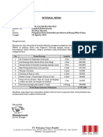 internal memo renovasi ruang office PTM