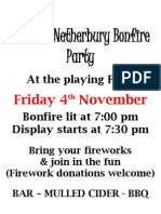 Bonfire Party Poster 2011