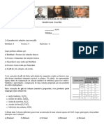 AVALIAÇÃO SEMANAL DE QUÍMICA - 3º Ano