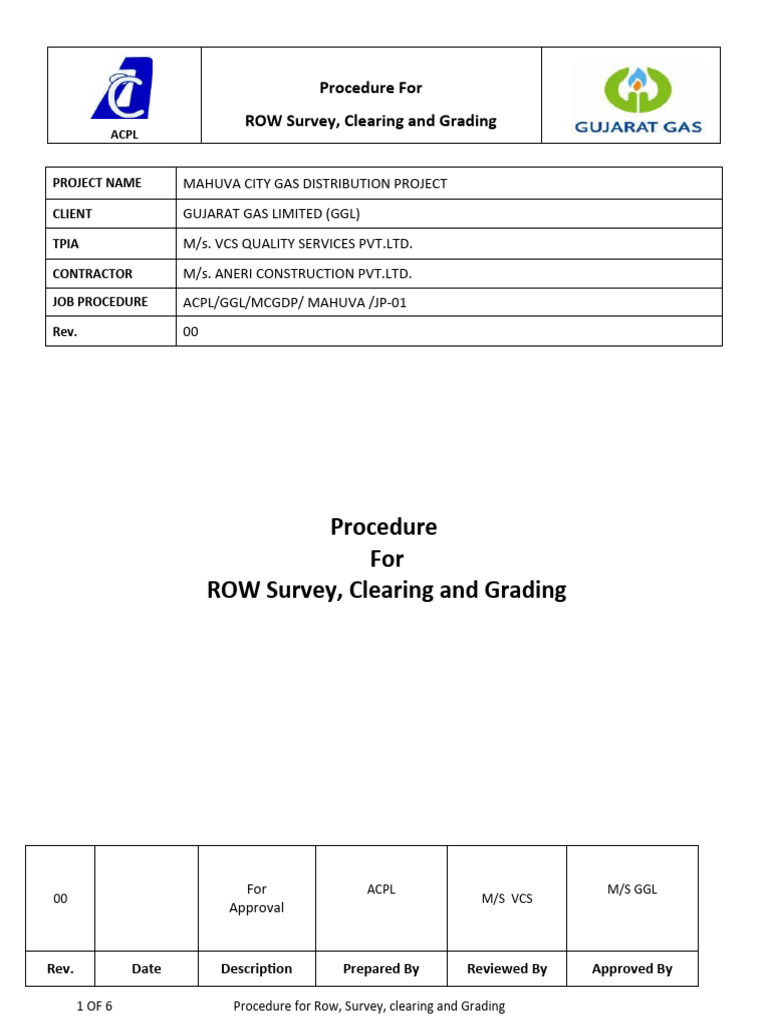 row survey clearing and grading PDF Electric Power Transmission